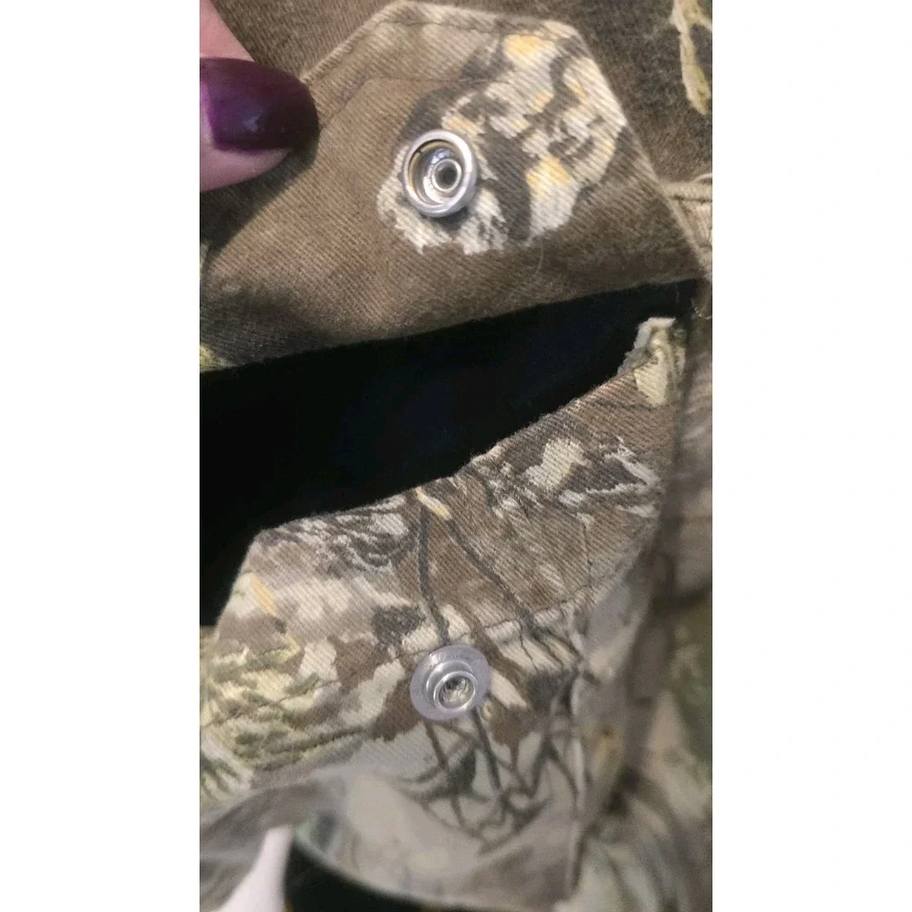 Vintage Realtree Camo Jacket Full Zip Hooded Hunting Coat Workwear Bomber XL